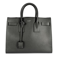 Saint Laurent Black Grained Leather Small Sac De Jour Bag