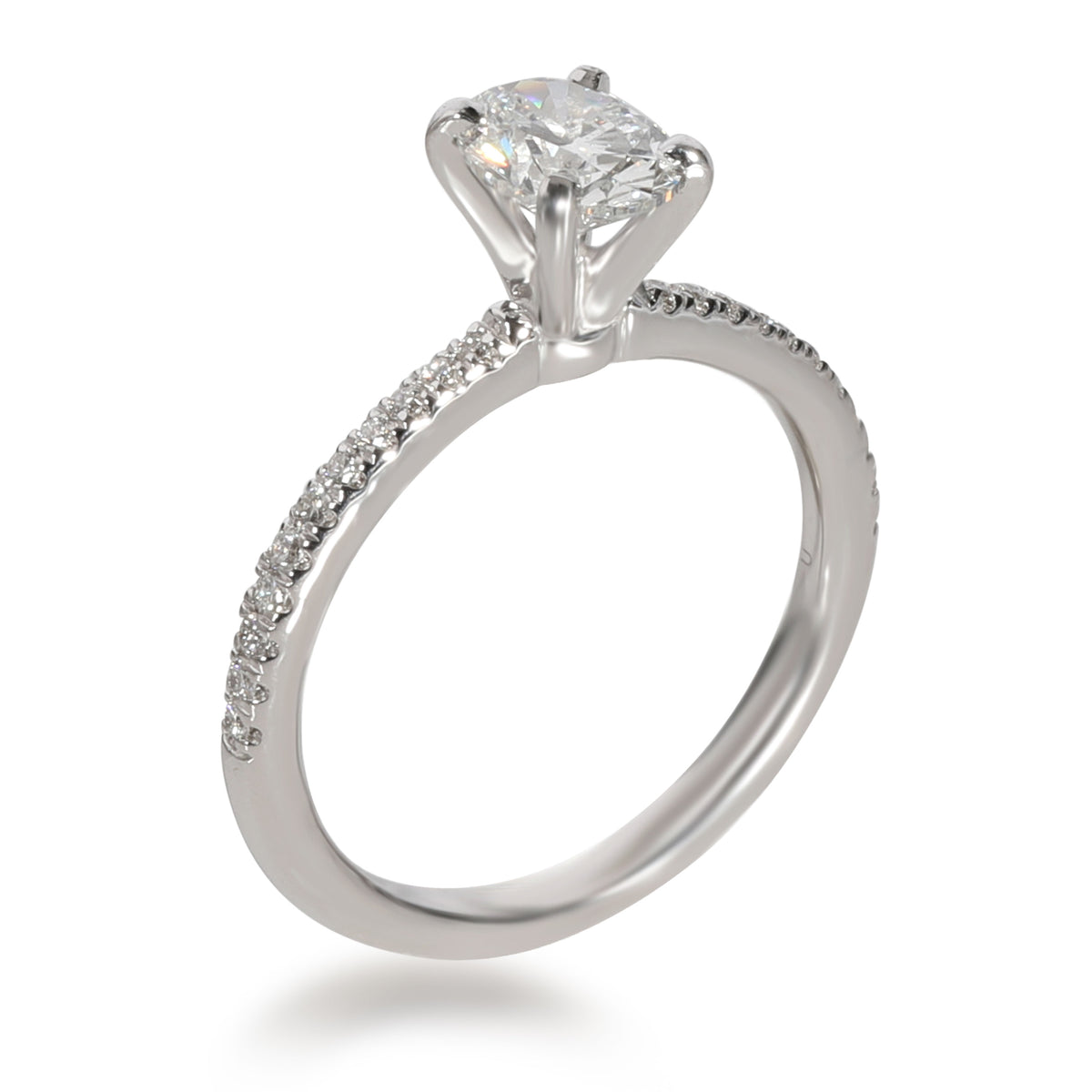 Blue Nile GIA Certified Diamond Engagement Ring in 14K White Gold