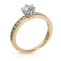 Tiffany & Co. Channel Diamond Engagement Ring in 18K Gold Platinum E VVS10.72ctw