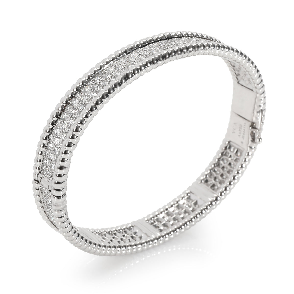 Van Cleef & Arpels Perlee Diamond Bracelet in 18K White Gold