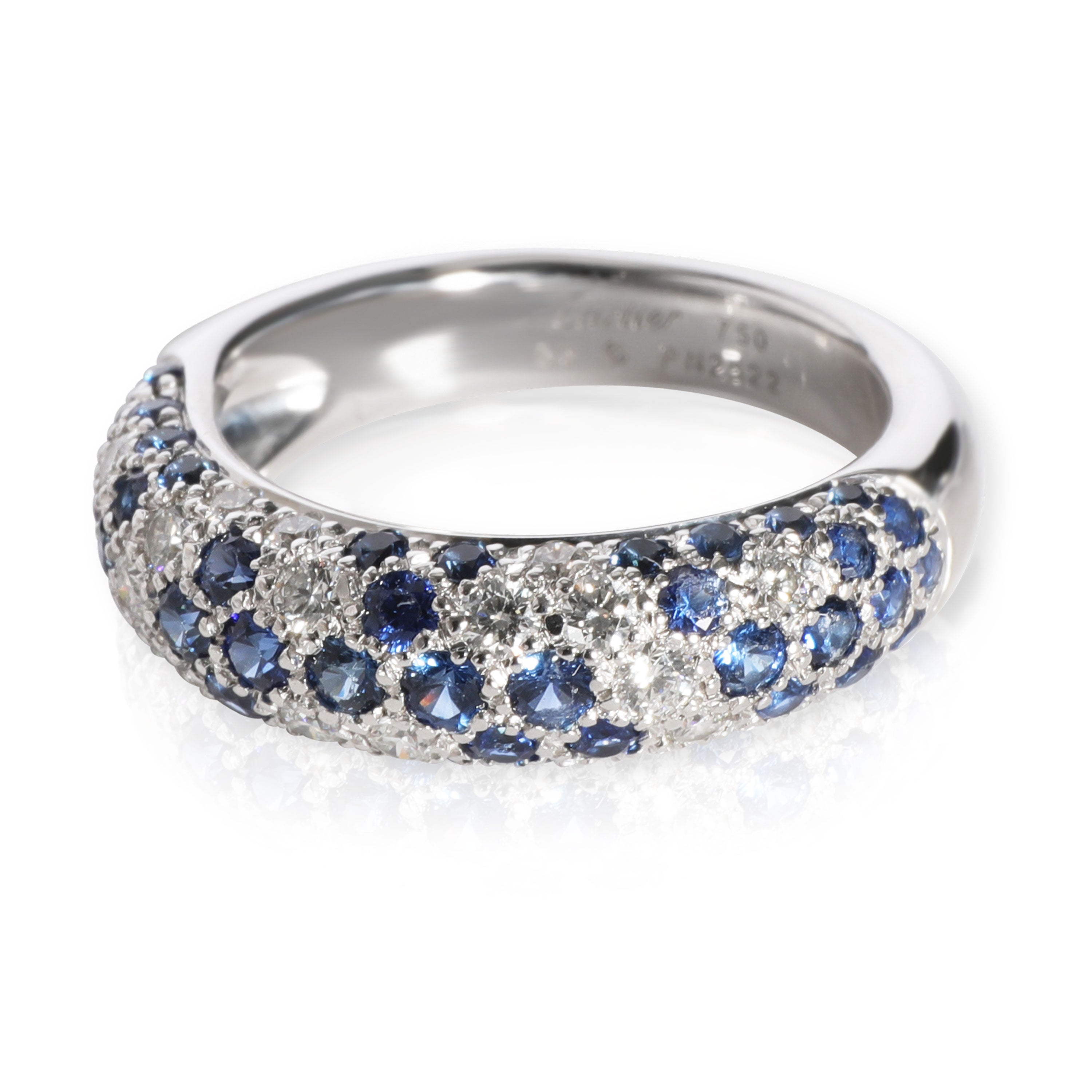 Cartier 'Mimi Star' White Gold Diamond and Sapphire Ring at