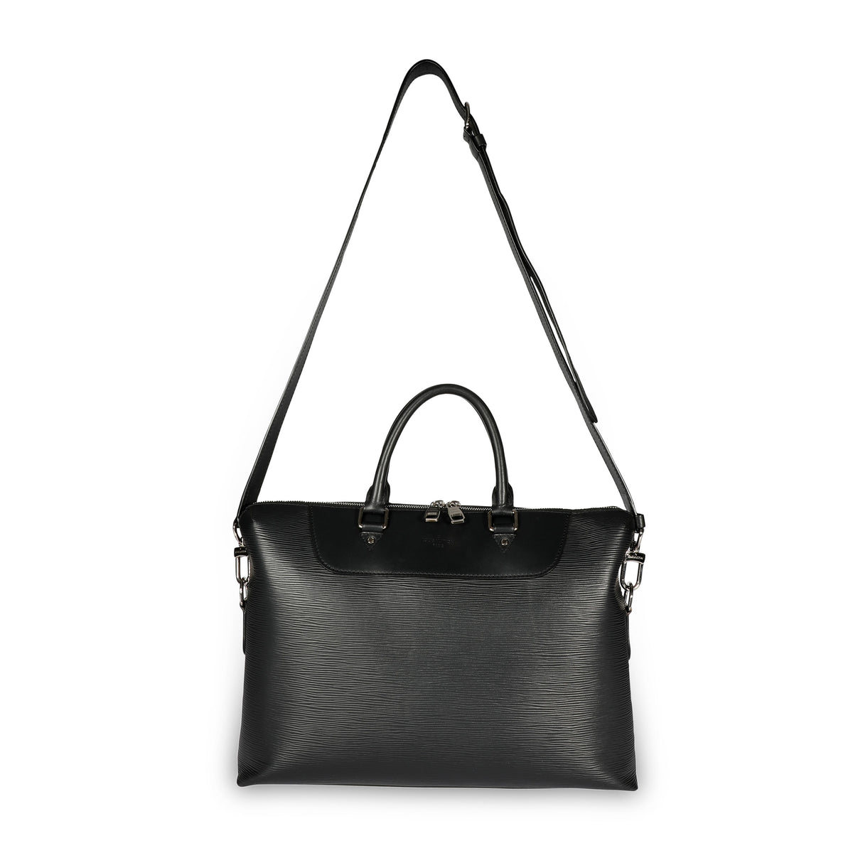 Louis Vuitton black epi leather Porte-Documents Jour Briefcase at