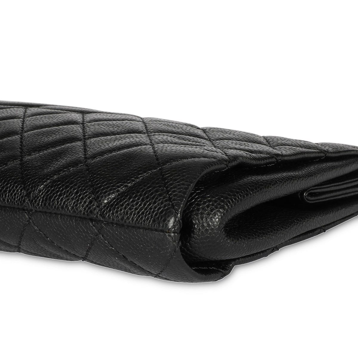 Chanel Black Caviar Quilted Timeless Frame Clutch