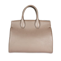 Salvatore Ferragamo Caraway Seed Pebbled Calfskin Small Studio Tote Bag