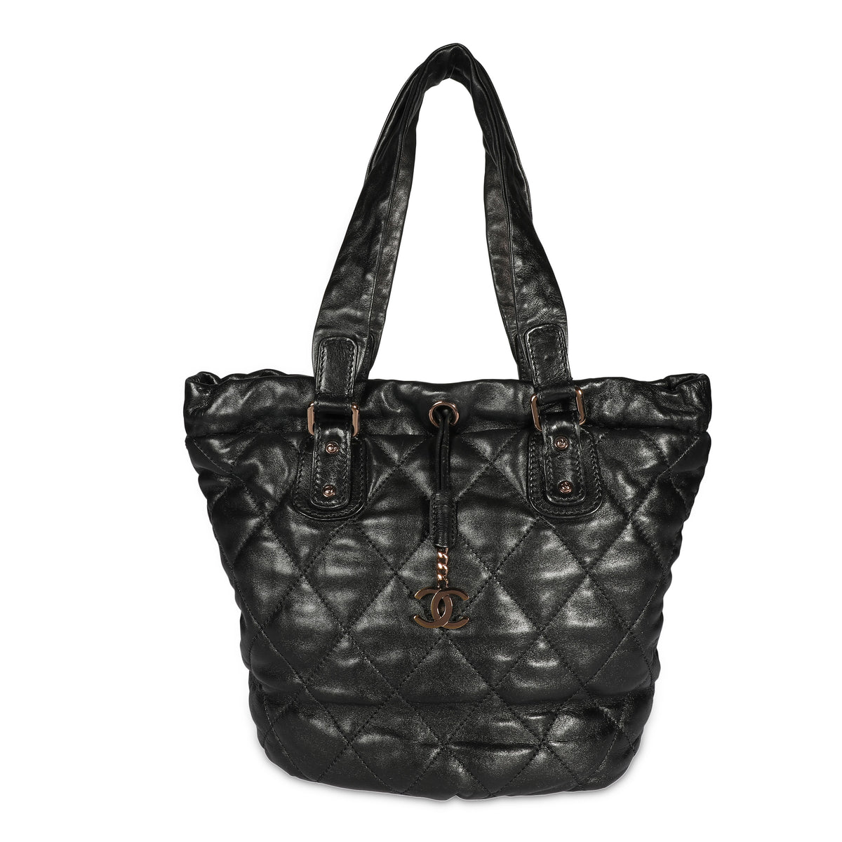 CHANEL Gorgeous Cambon Tote bag in brown quilted lambskin leather, SHW