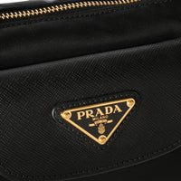 Prada Black Nylon & Saffiano Leather Tote Bag