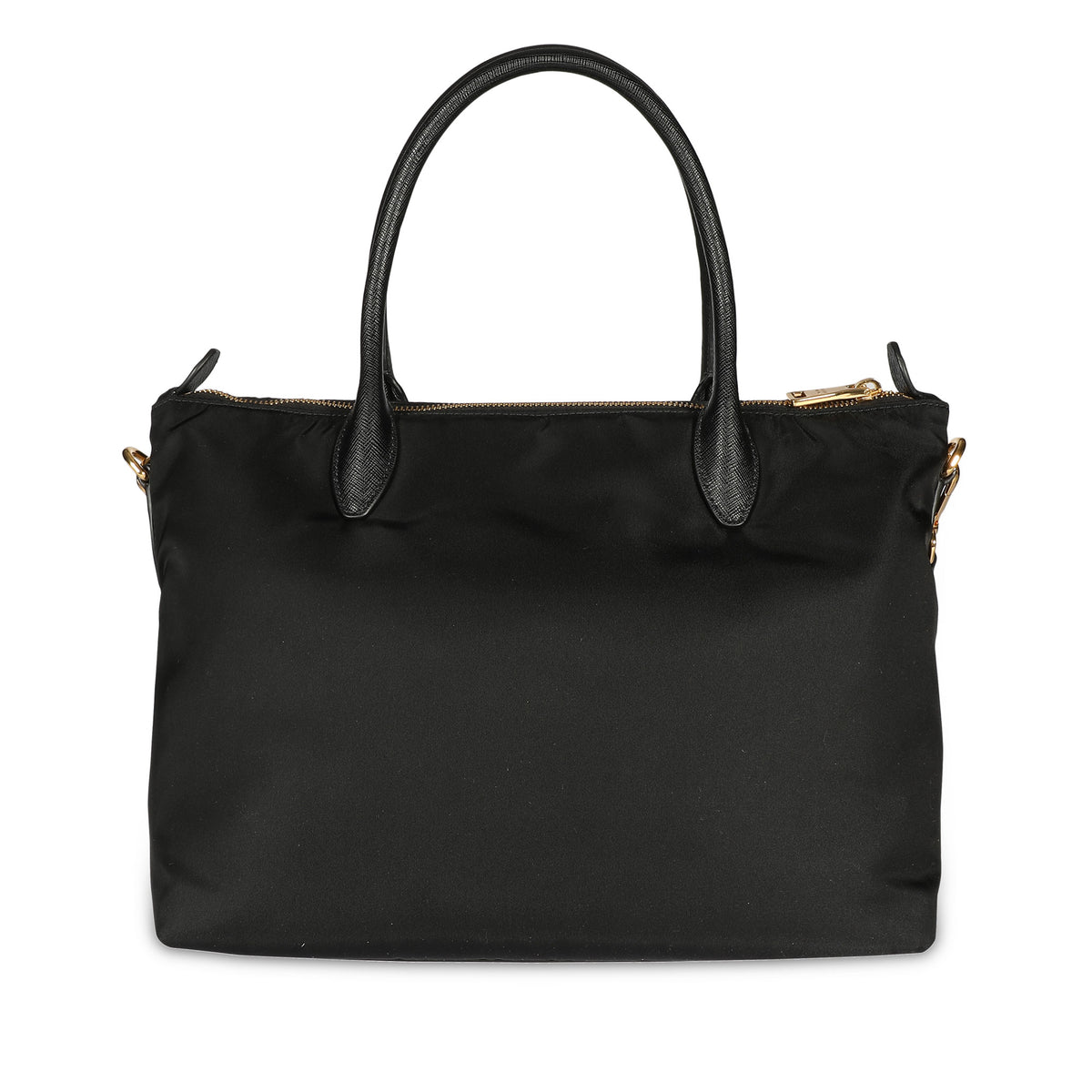 Prada Black Nylon & Saffiano Leather Tote Bag