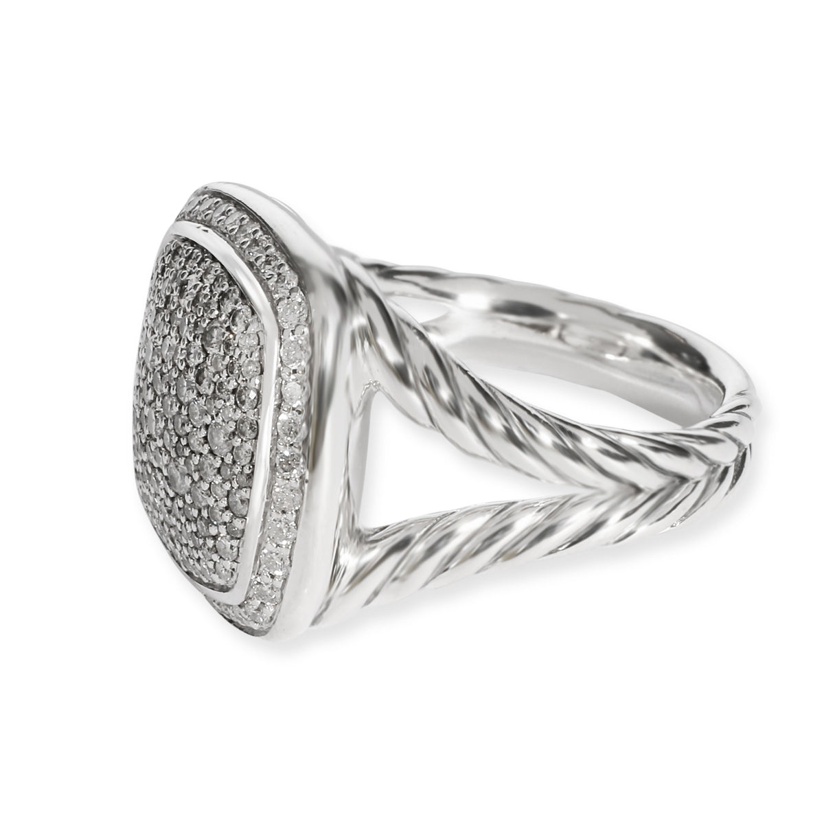 David Yurman Albion Diamond Ring in  Sterling Silver 0.99 CTW