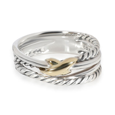 David Yurman X Ring in 18K Yellow Gold/Sterling Silver