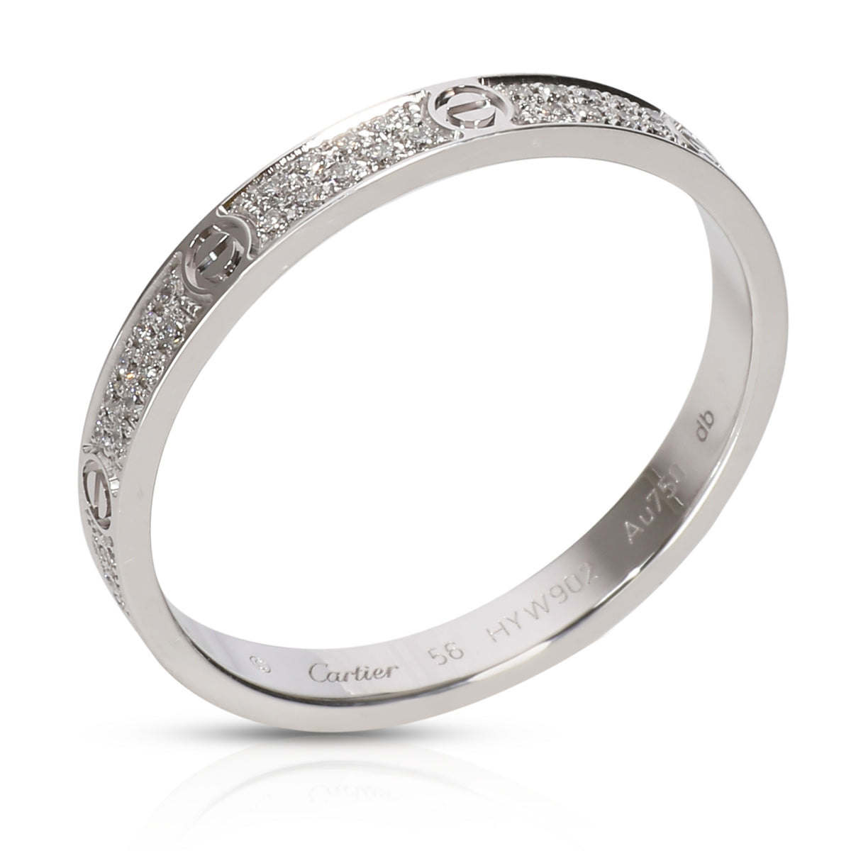 Cartier Love Diamond Ring in 18K White Gold 0.19 CTW
