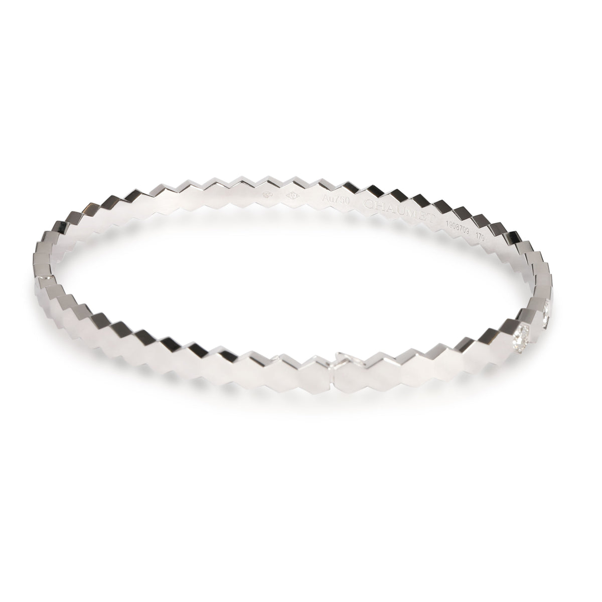 Chaumet Bee My Love Diamond Bracelet in 18K White Gold 1.20 CTW