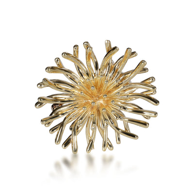 Tiffany & Co. Vintage Chrysanthemum Brooch in 14K Yellow Gold