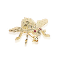 Tiffany & Co. Vintage Fly Brooch with Ruby Eyes in 18K Yellow Gold