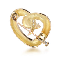 Tiffany Paloma Picasso Open Heart Diamond Brooch in 18K Yellow Gold 0.2 CTW