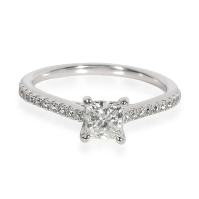 Ritani Diamond Engagement Ring in  Palladium GIA Certified H SI1 0.94 CTW