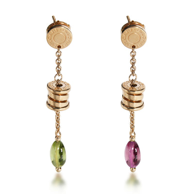 Bulgari B.zero1 Multi Colored Gemstone Earrings in 18K Yellow Gold