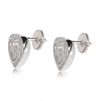 Chopard Happy Diamonds Icons Heart Earrings in 18K White Gold 0.70 CTW