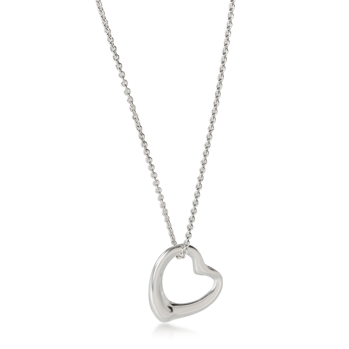 Tiffany & Co. Elsa Peretti Open Heart Necklace in Sterling Silver