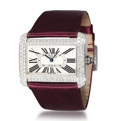 Cartier Tank Divan WA301370 Womens Watch in 18kt White Gold