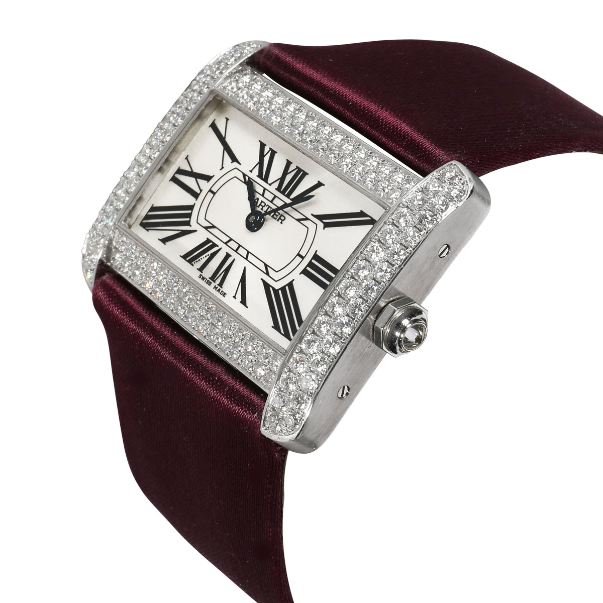 Cartier Tank Divan WA301370 Women's Watch in 18kt White Gold