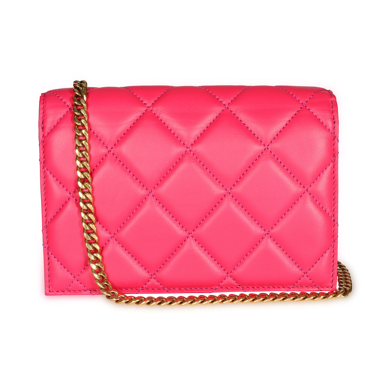 Alexander McQueen Hot Pink Quilted Leather Mini Skull Crossbody Bag, myGemma