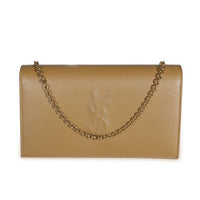 Saint Laurent Beige Leather Belle De Jour Chain Wallet