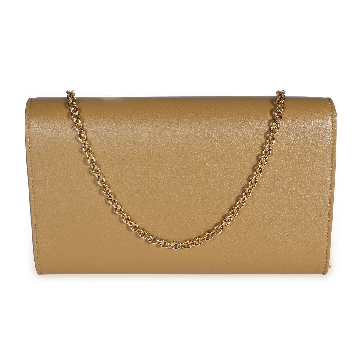 Saint Laurent Beige Leather Belle De Jour Chain Wallet