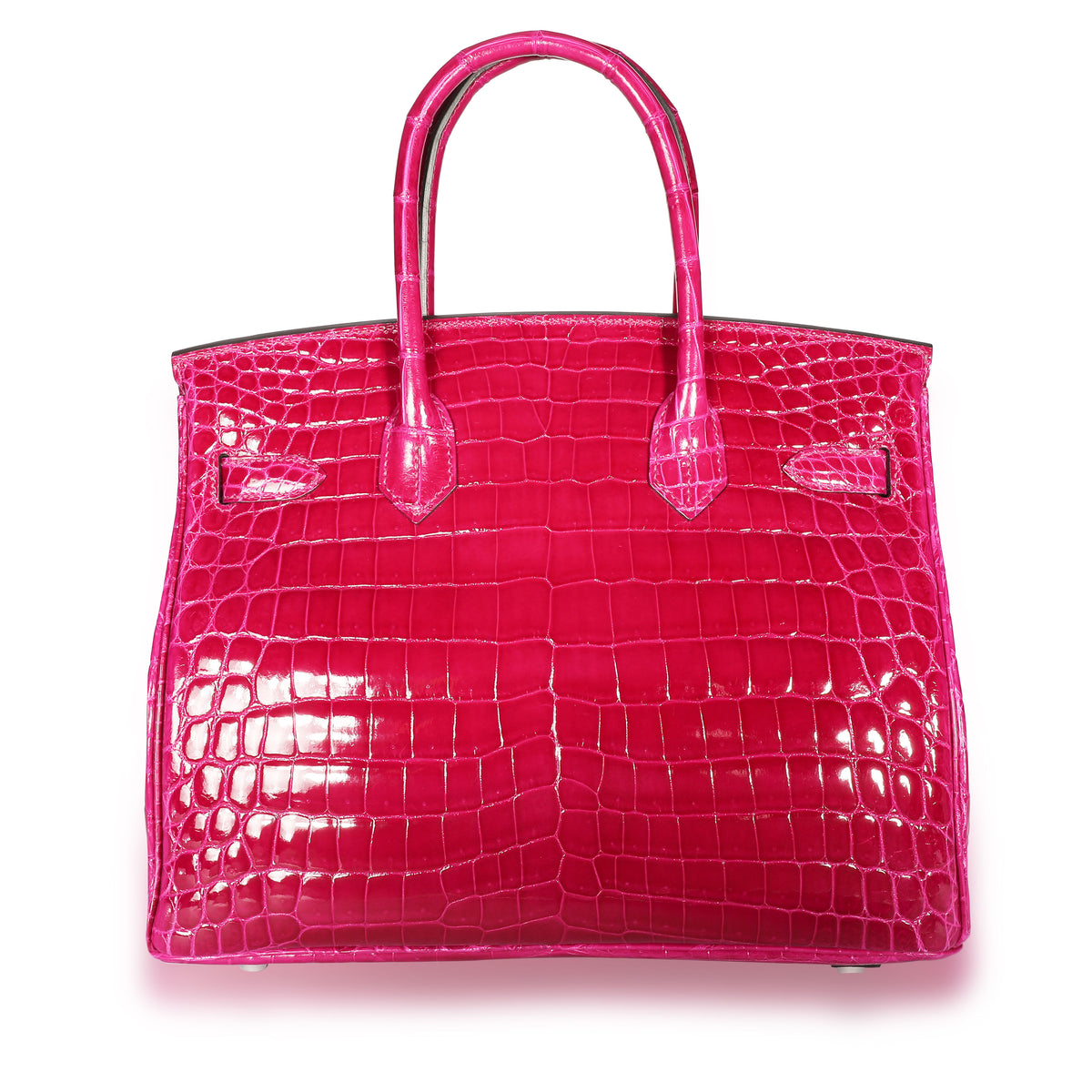 NIB Hermès Rose Pourpre Shiny Niloticus Crocodile Birkin 30 with