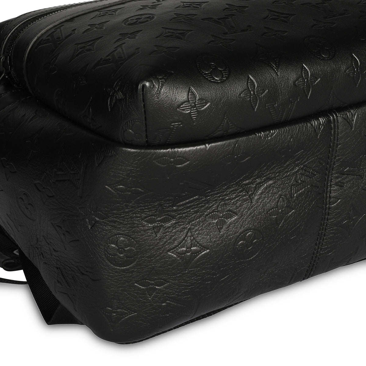 Louis Vuitton Black Monogram Shadow Leather Sprinter Backpack ASC2101
