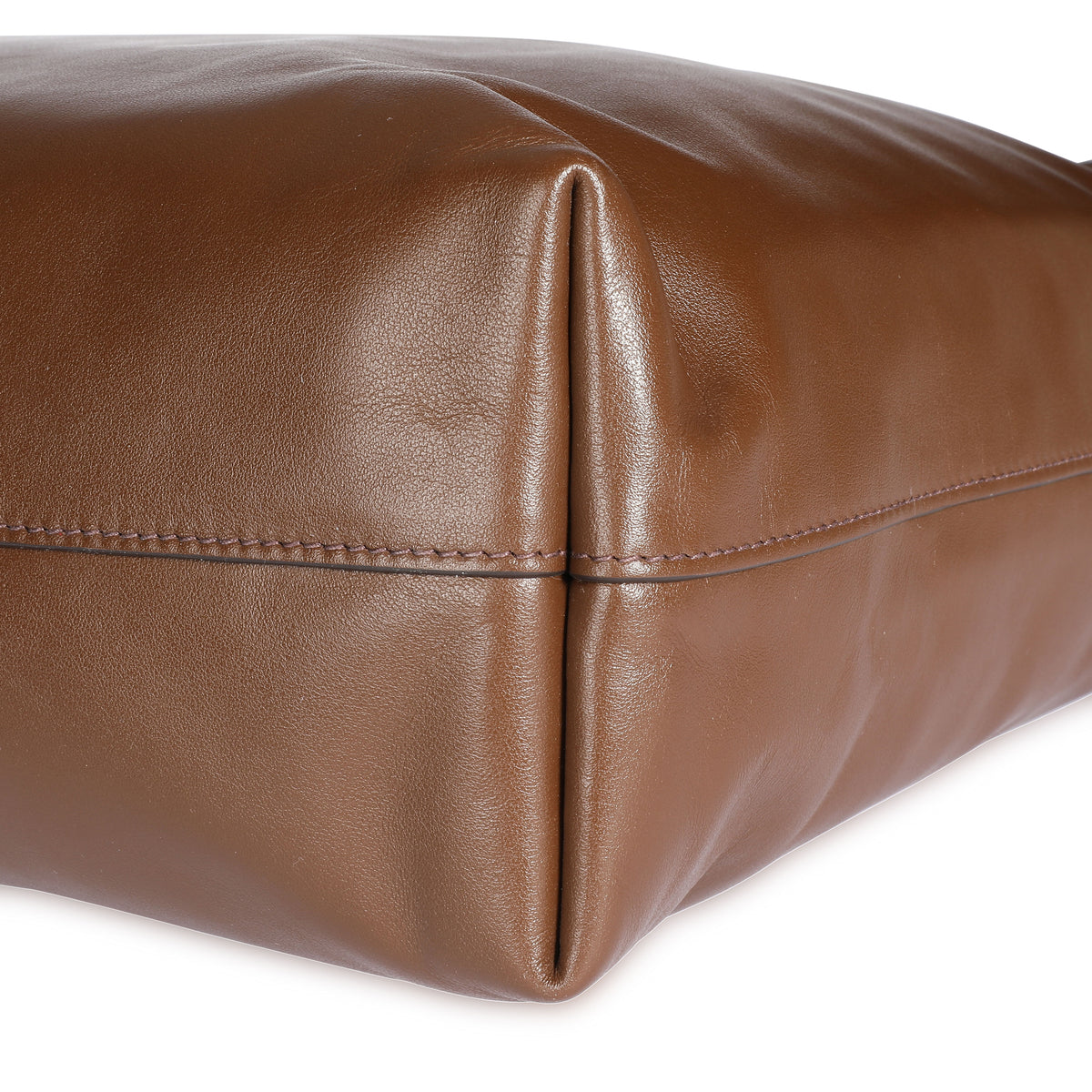 Prada Palissandro Soft Calf Leather Convertible Shopping Tote
