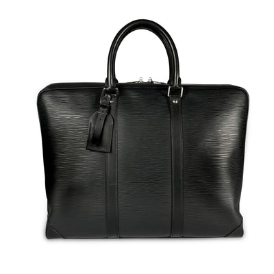 Louis Vuitton Black Epi Leather Porte-Documents Voyage Briefcase