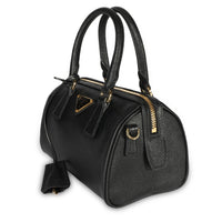 Prada Black Saffiano Lux Leather Top Handle Bag