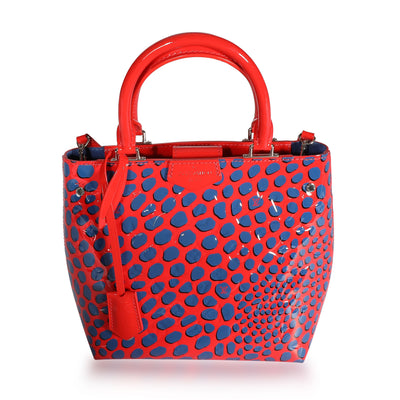 Louis Vuitton Limited Edition Red & Blue Vernis Jungle Dots Tote