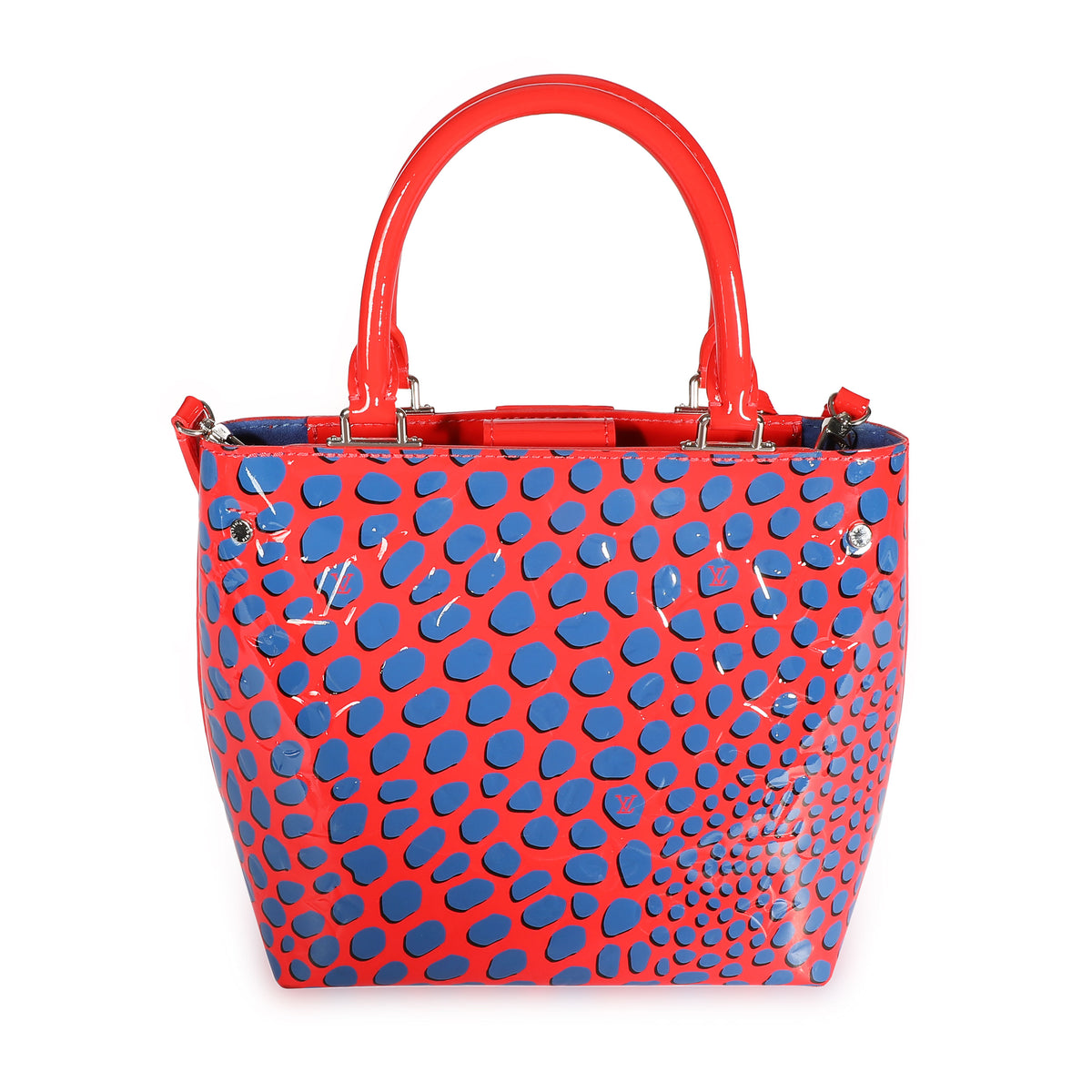 Louis Vuitton Limited Edition Red & Blue Vernis Jungle Dots Tote, myGemma