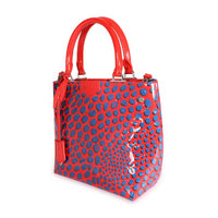 Louis Vuitton Limited Edition Red & Blue Vernis Jungle Dots Tote