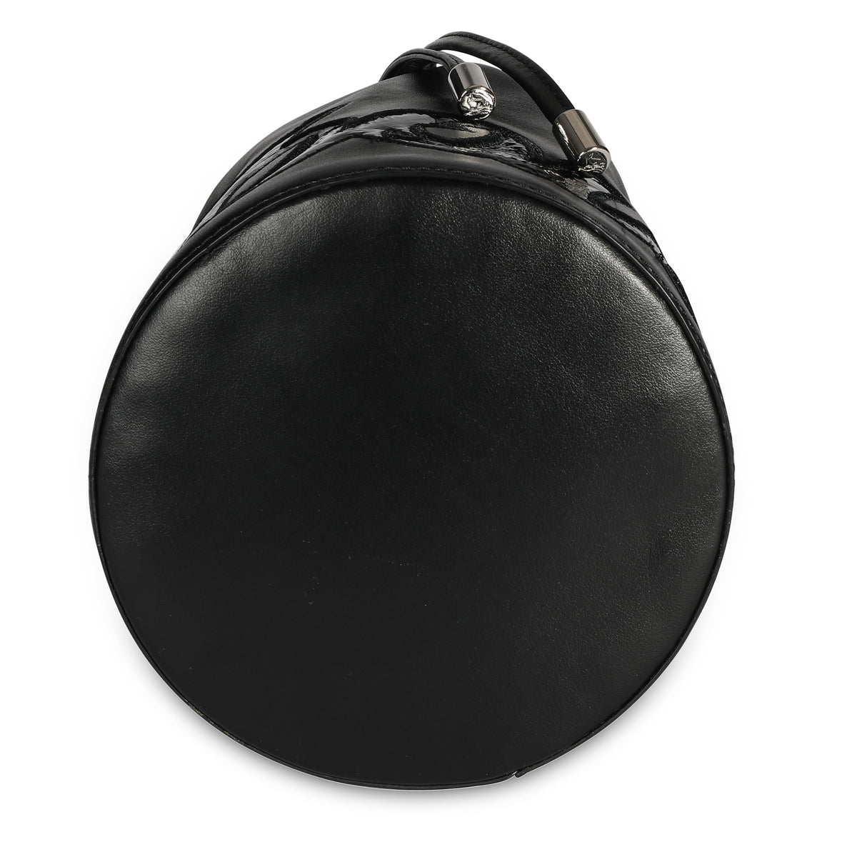 Christian Louboutin Black Calfskin & Patent Leather Marie Jane Bucket Bag