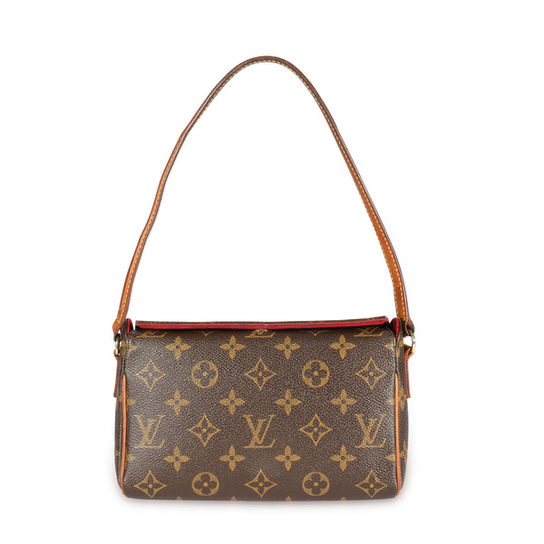 Louis+Vuitton+Recital+Shoulder+Bag+Brown+Leather for sale online