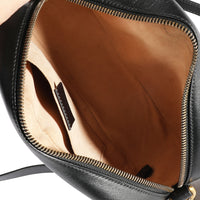 Gucci Black Matelassé Leather GG Marmont Small Shoulder Bag