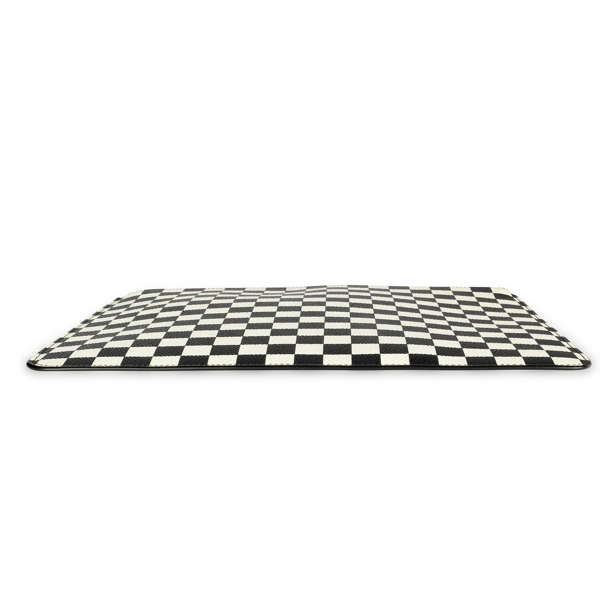 Givenchy Black & White Checkered Coated Canvas Zip Pouch