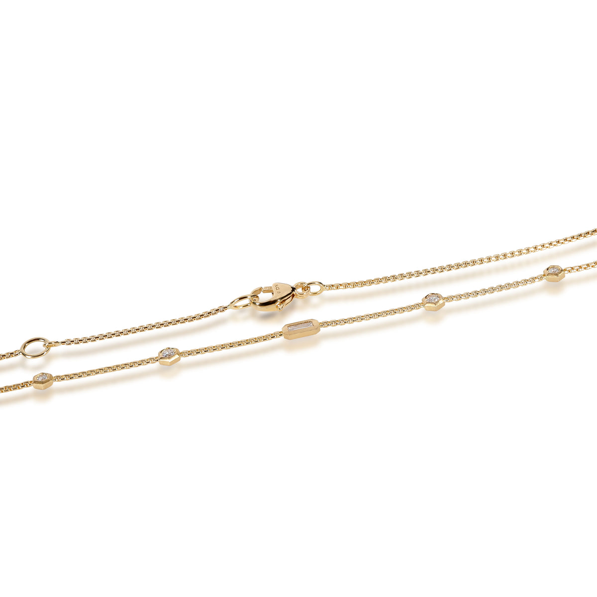 David Yurman Novella Diamond Necklace in 18K Yellow Gold 0.22 CTW