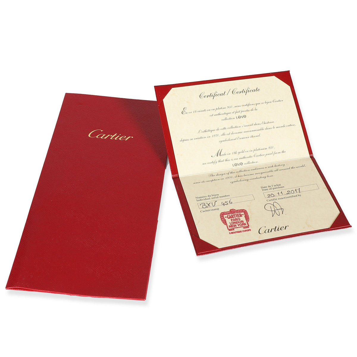 Cartier Love Diamond Hoop Earring in 18K Rose Gold 0.14 CTW
