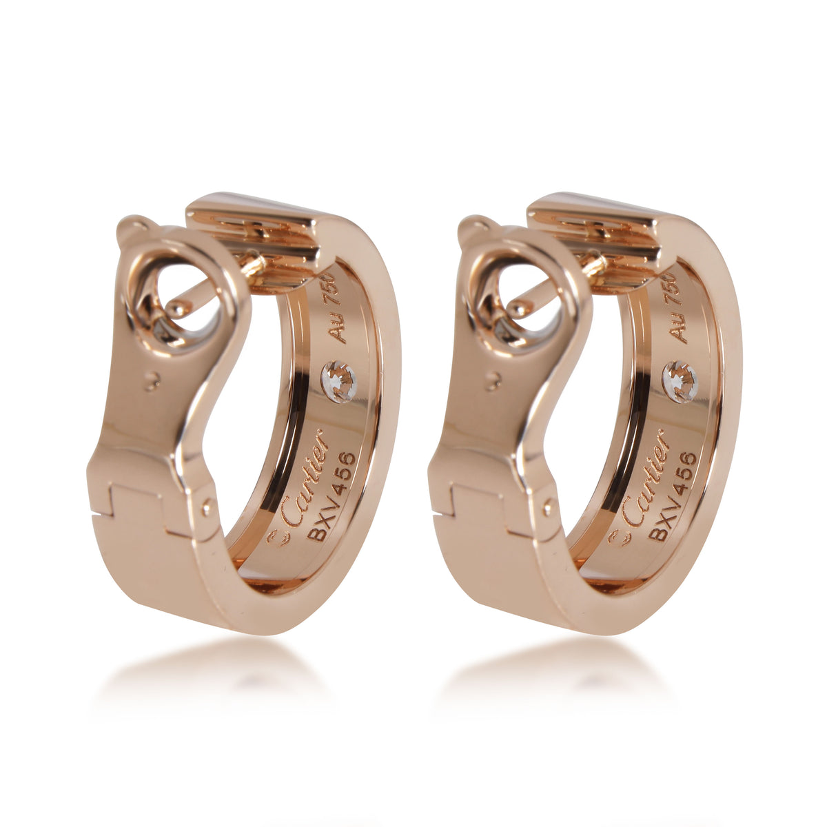 Gold Love Charm Rose Quartz Hoop Earrings, Gold, £18.00