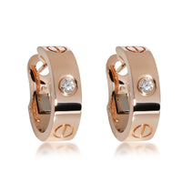 Cartier Love Diamond Hoop Earring in 18K Rose Gold 0.14 CTW