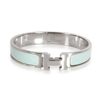 Hermès H Clic Light Blue Enamel Bracelet, Narrow
