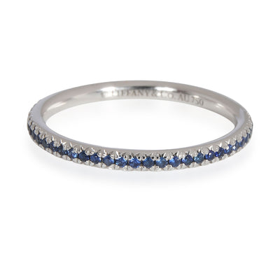 Tiffany & Co. Soleste Blue Sapphire Eternity Band in 18K White Gold