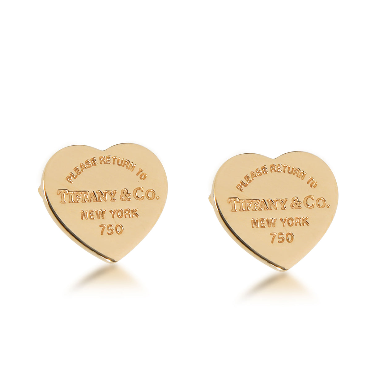 Tiffany & Co. Return to Tiffany Mini Heart Tag Earrings in 18K Yellow Gold
