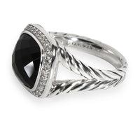 David Yurman Albion Onyx Diamond Ring in  Sterling Silver 0.33 CTW