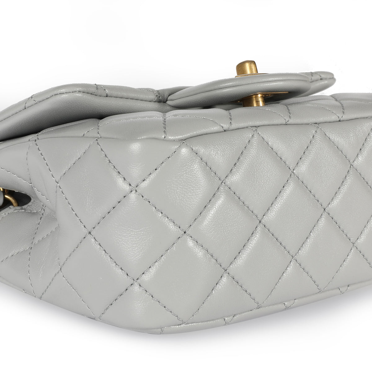 Chanel White Calfskin Quilted Leather Mini Pearl Crush Flap Bag
