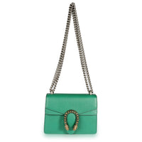 Gucci Green Leather & Crystal Mini Dionysus Bag