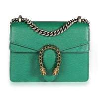 Gucci Green Leather & Crystal Mini Dionysus Bag